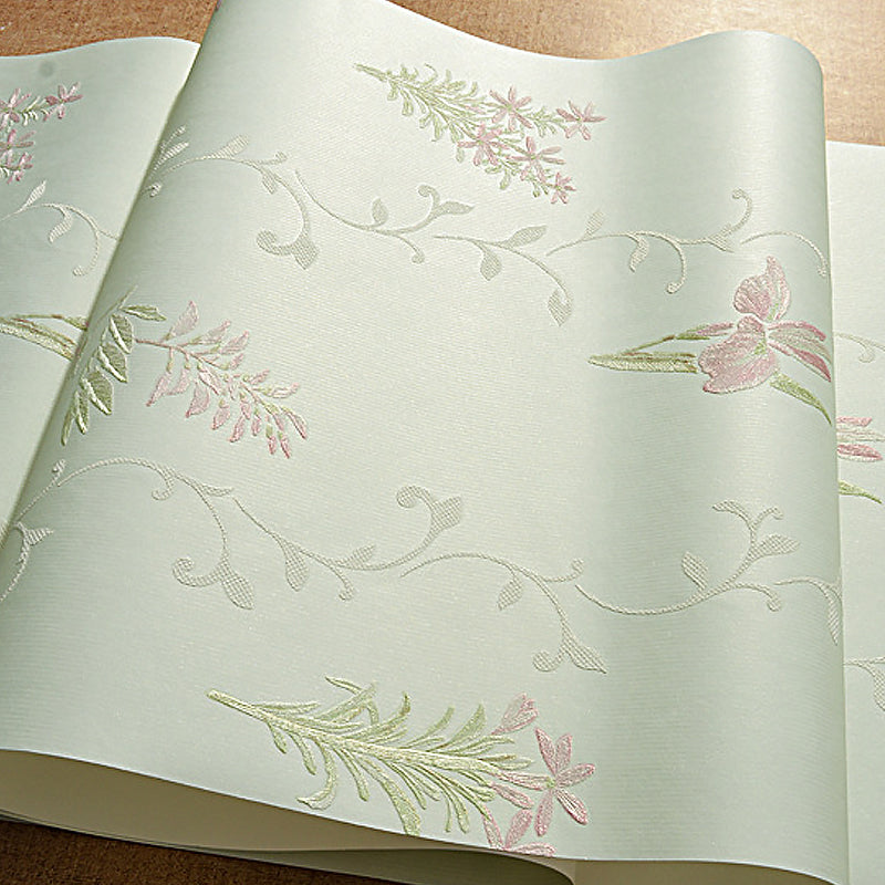 Rustic 54.2-sq ft Wall Decor Wildflower Moisture Resistant Wallpaper in Light Color Clearhalo 'Country wall decor' 'Rustic' 'Wallpaper' Wall Decor' 1170116