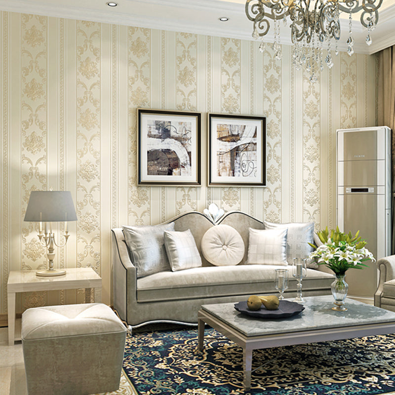 Wallpaper Roll Damask Pastel Color Victorian Style Non-Woven Fabric Wall Decor, Moisture Resistant Clearhalo 'Wall Decor' 'Wallpaper' 1170142