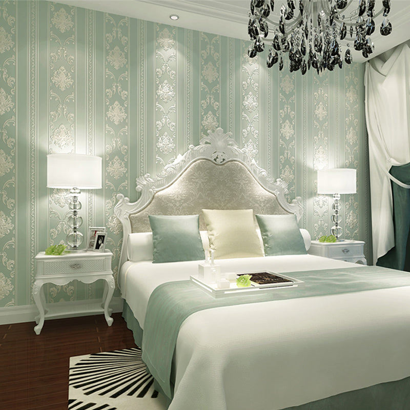 Wallpaper Roll Damask Pastel Color Victorian Style Non-Woven Fabric Wall Decor, Moisture Resistant Clearhalo 'Wall Decor' 'Wallpaper' 1170146
