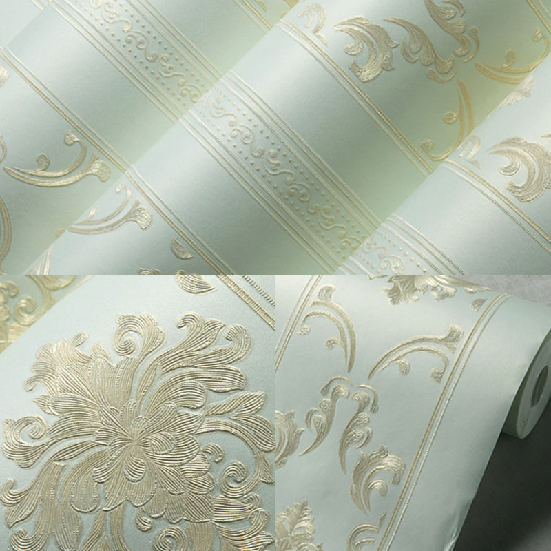 Wallpaper Roll Damask Pastel Color Victorian Style Non-Woven Fabric Wall Decor, Moisture Resistant Clearhalo 'Wall Decor' 'Wallpaper' 1170147
