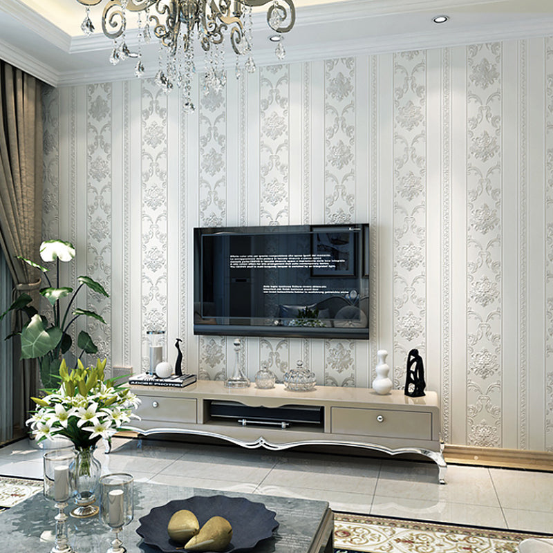 Wallpaper Roll Damask Pastel Color Victorian Style Non-Woven Fabric Wall Decor, Moisture Resistant Clearhalo 'Wall Decor' 'Wallpaper' 1170150