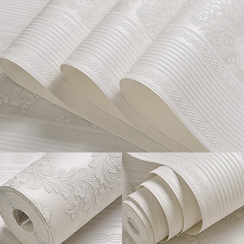 Retro Soft Color Unpasted Wallpaper Smooth Medallion Moisture Resistant Wall Art Clearhalo 'Vintage wall decor' 'Vintage' 'Wallpaper' Wall Decor' 1170168