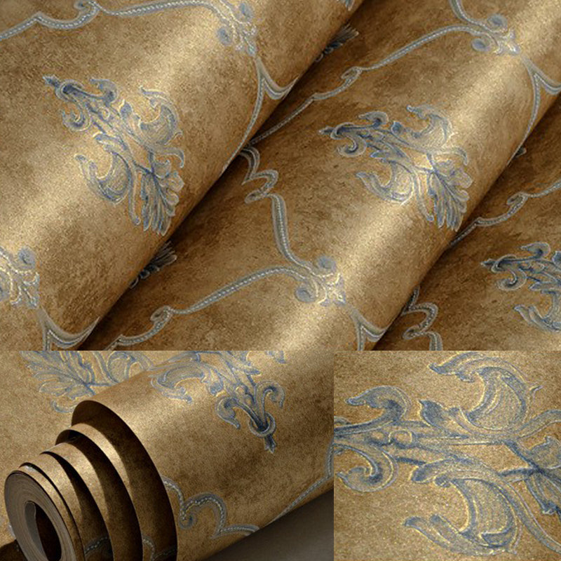 Vintage 57.1-Sq ft Wall Decor Medallion Moisture-Resistant Wallpaper in Pastel Color Yellow Clearhalo 'Vintage wall decor' 'Vintage' 'Wallpaper' Wall Decor' 1170215