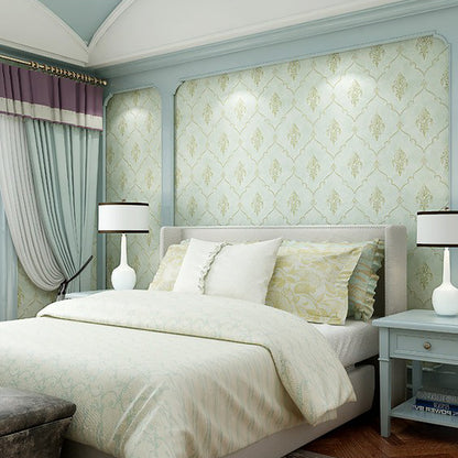 Vintage 57.1-Sq ft Wall Decor Medallion Moisture-Resistant Wallpaper in Pastel Color Light Yellow Clearhalo 'Vintage wall decor' 'Vintage' 'Wallpaper' Wall Decor' 1170217