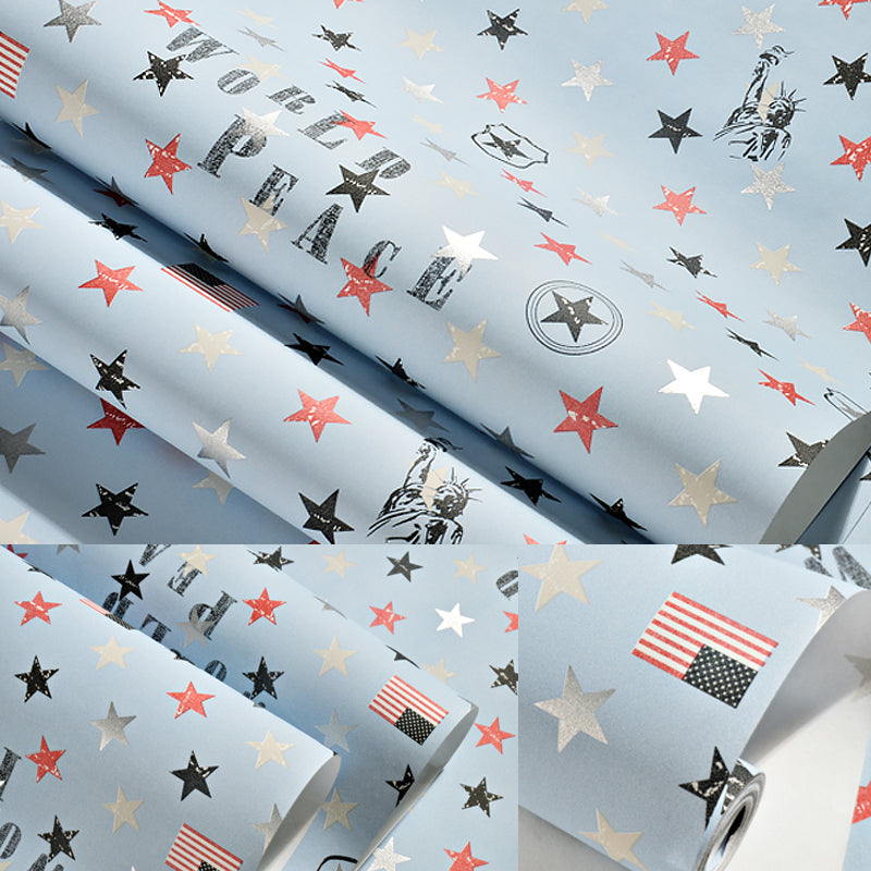 Novelty 54.2-sq ft Wallpaper Star Pattern Non-Pasted Wall Decor in Multi-Color for Kids Room Clearhalo 'Wall Decor' 'Wallpaper' 1170316