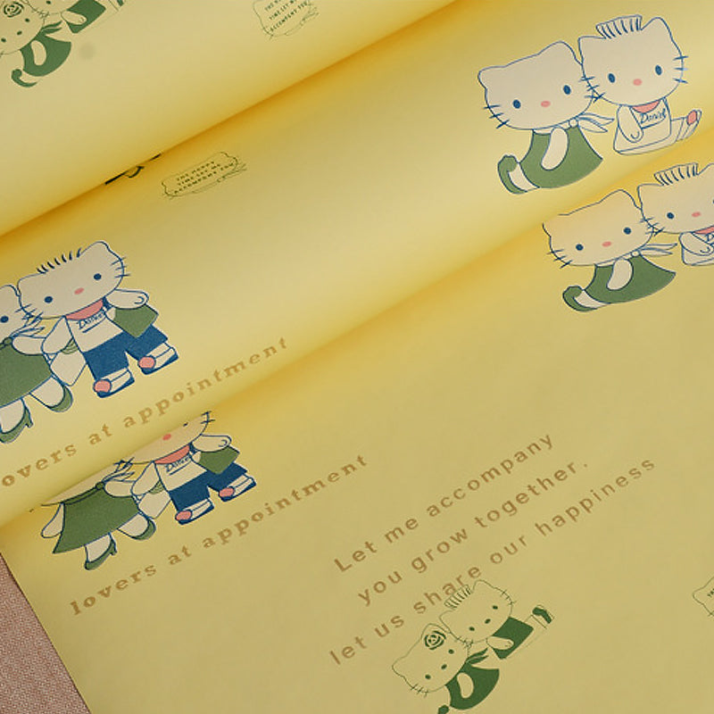Non-Woven Wallpaper Kitten Animal Smooth Surface Wall Covering for Children's Bedroom Clearhalo 'Wall Decor' 'Wallpaper' 1170322