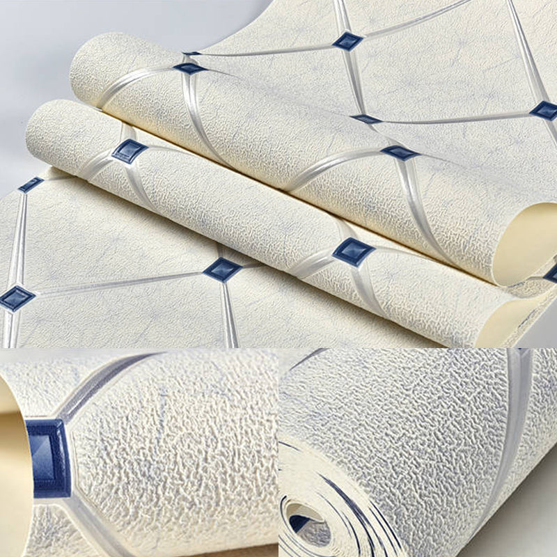 Geometric Trellis Wallpaper Contemporary Non-Woven Fabric Wall Decor in Pastel Color Clearhalo 'Modern wall decor' 'Modern' 'Wallpaper' Wall Decor' 1170479