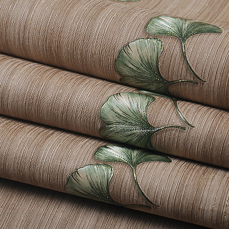 Paper Non-Pasted Wallpaper Contemporary Ginkgo Leaf Print Wall Decor in Soft Color Clearhalo 'Modern wall decor' 'Modern' 'Wallpaper' Wall Decor' 1170500