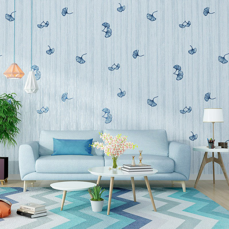 Paper Non-Pasted Wallpaper Contemporary Ginkgo Leaf Print Wall Decor in Soft Color Clearhalo 'Modern wall decor' 'Modern' 'Wallpaper' Wall Decor' 1170503