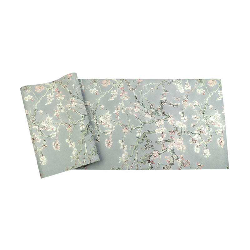 Rustic Apricot Blossom Wallpaper for Bedroom 57.1-sq ft Wall Art in Bright Color Clearhalo 'Country wall decor' 'Rustic' 'Wallpaper' Wall Decor' 1170549