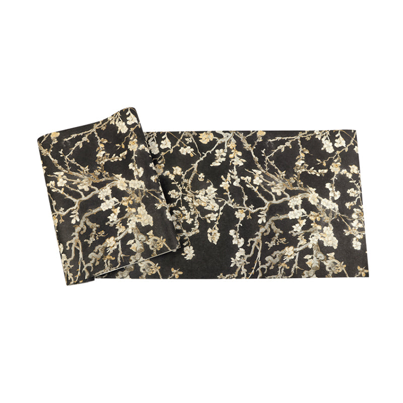 Rustic Apricot Blossom Wallpaper for Bedroom 57.1-sq ft Wall Art in Bright Color Clearhalo 'Country wall decor' 'Rustic' 'Wallpaper' Wall Decor' 1170564