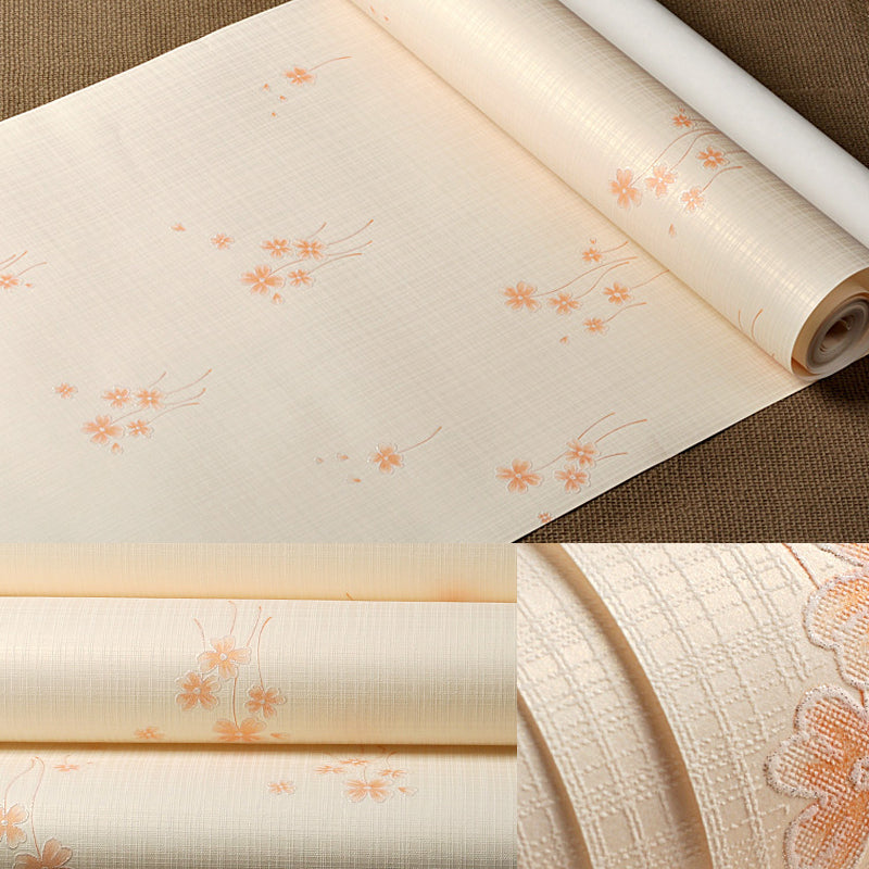 Country Girl's Wallpaper Roll Wildflower Pastel Color Wall Covering for Decoration Clearhalo 'Country wall decor' 'Rustic' 'Wallpaper' Wall Decor' 1170591