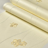 Country Flower and Vine Wallpaper Light-Color Embossed Wall Covering for Living Room Clearhalo 'Country wall decor' 'Rustic' 'Wallpaper' Wall Decor' 1170616