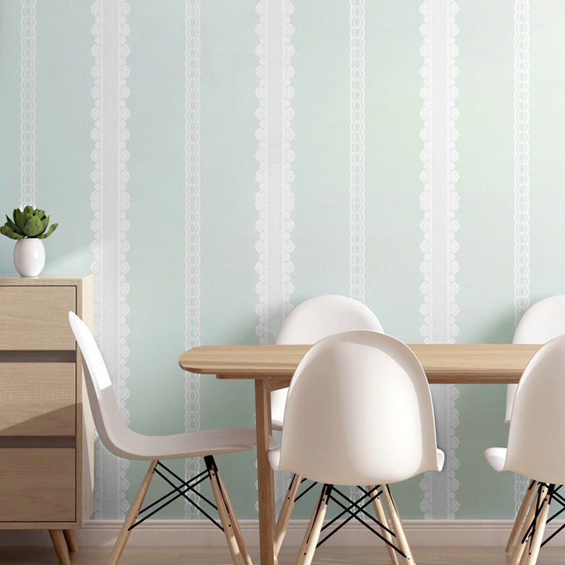 Pastel Color Striped Wallpaper Removable Minimalist Bedroom Wall Art, Self Adhesive Light Green Clearhalo 'Modern wall decor' 'Modern' 'Wallpaper' Wall Decor' 1170625