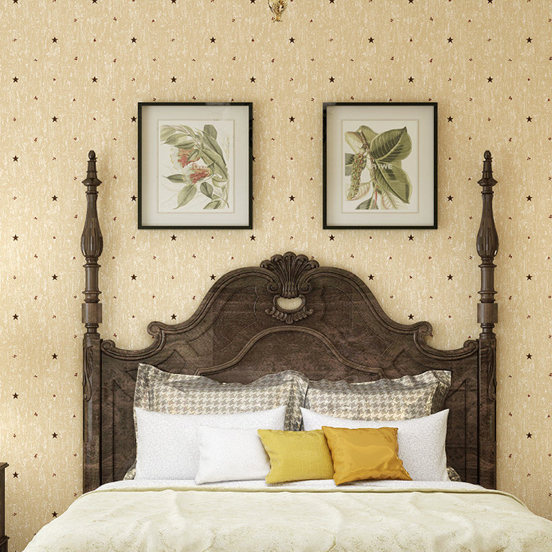 Cherry and Star Print Wallpaper Soft Color Novelty Wall Decor for Children's Bedroom Clearhalo 'Wall Decor' 'Wallpaper' 1170642