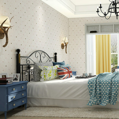 Cherry and Star Print Wallpaper Soft Color Novelty Wall Decor for Children's Bedroom Grey Clearhalo 'Wall Decor' 'Wallpaper' 1170646