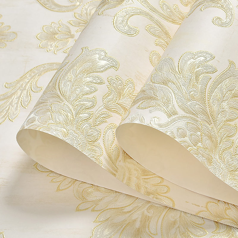 European Medallion Wallpaper Roll Pastel Color Washable Wall Covering for Home Decor Clearhalo 'Vintage wall decor' 'Vintage' 'Wallpaper' Wall Decor' 1170713