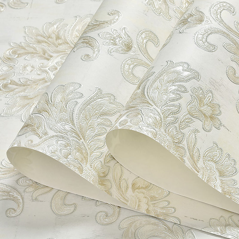 European Medallion Wallpaper Roll Pastel Color Washable Wall Covering for Home Decor Clearhalo 'Vintage wall decor' 'Vintage' 'Wallpaper' Wall Decor' 1170717