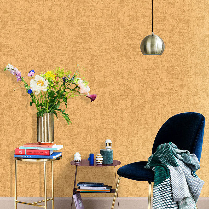 Gold Solid Wallpaper Roll Minimalist Moisture Resistant Wall Decor for Dining Room Gold Clearhalo 'Modern wall decor' 'Modern' 'Wallpaper' Wall Decor' 1170833