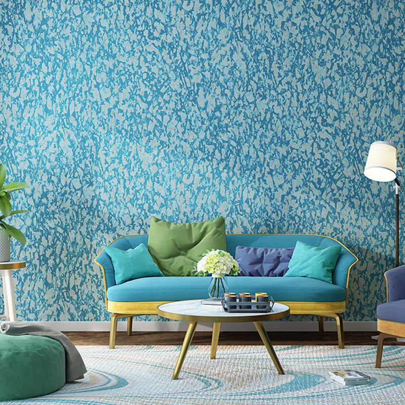 Unpasted Ikat Pattern Wallpaper Non-Woven Cloth Modernist Wall Art for Accent Wall Ocean Blue Clearhalo 'Modern wall decor' 'Modern' 'Wallpaper' Wall Decor' 1170858