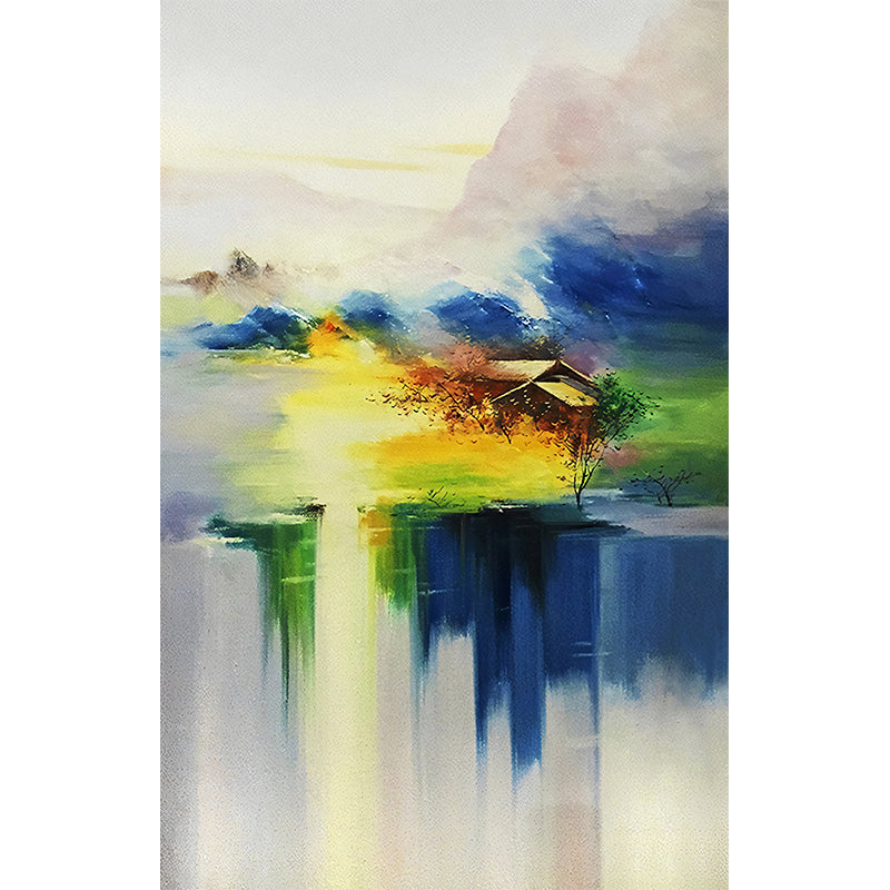 Illustration Hand Printed Wall Mural Extra Large Wall Covering for Living Room, Personalised Size Clearhalo 'Wall Decor' 'Wall Mural' 1170895