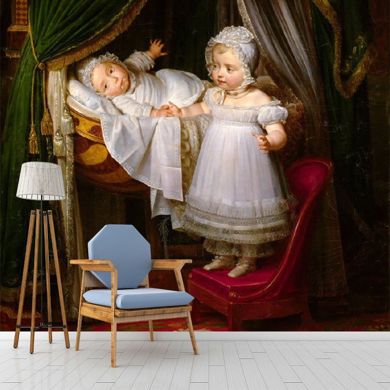 防水女の赤ちゃんの壁の装飾カスタマイズされたサイズ中世の壁壁画