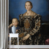 Illustration Style Oil Painting Mural Full Size Wall Decor for Guest Room, Blue and Brown Clearhalo 'Wall Decor' 'Wall Mural' 1171968