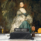 Whole Victorian Wall Mural Blue-Brown Joshua Reynolds Painting of Mrs. Susanna Hoare Wall Art, Custom Made Clearhalo 'Wall Decor' 'Wall Mural' 1172359