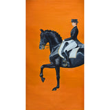 Orange-Black Modern Wall Murals Customized Lady Rider Wall Art for Bedroom Decor Clearhalo 'Wall Decor' 'Wall Mural' 1172513