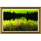 Lake Reflection at Dusk Mural Black-Green Art Deco Wall Covering for Living Room Clearhalo 'Wall Decor' 'Wall Mural' 1172713