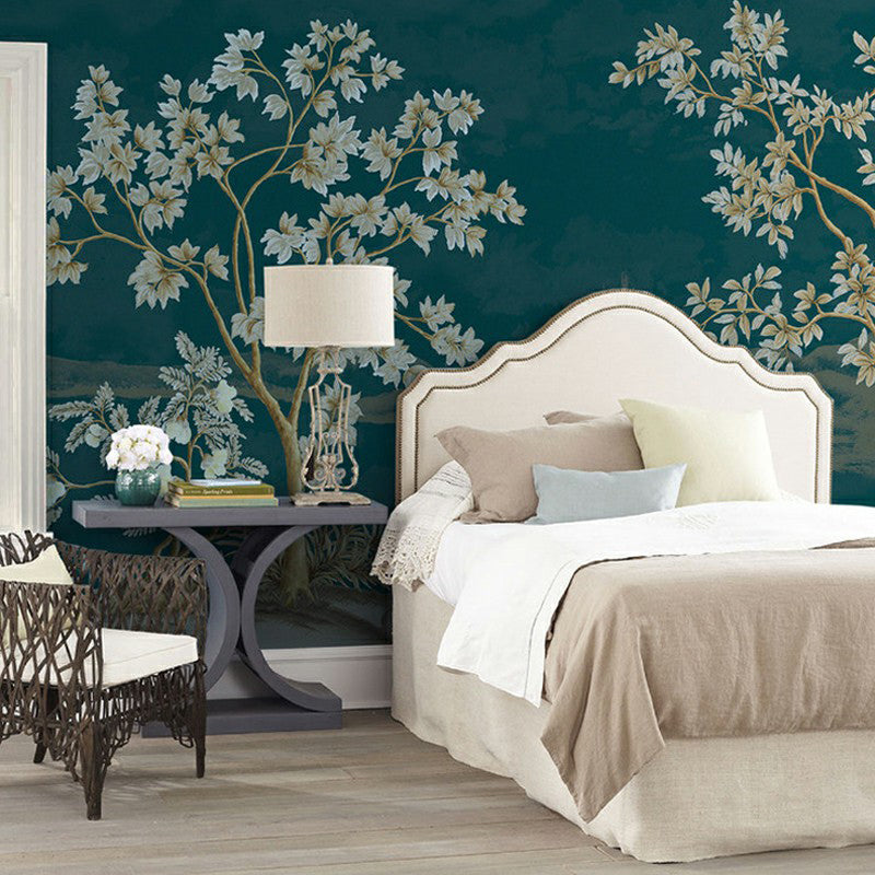 Chinese Lake Scenic Wall Murals Pastel Color Moisture Resistant Wall Covering for Accent Wall Clearhalo 'Wall Decor' 'Wall Mural' 1172947