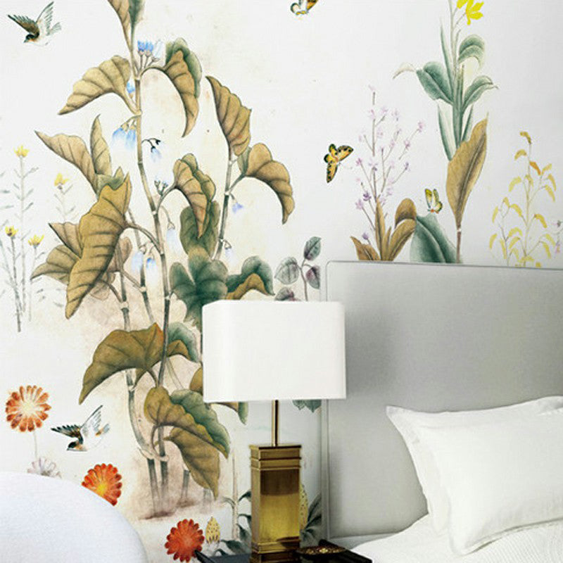 Botanics Wallpaper Murals Modern Waterproof Living Room Wall Covering, Size Optional Clearhalo 'Wall Decor' 'Wall Mural' 1173047