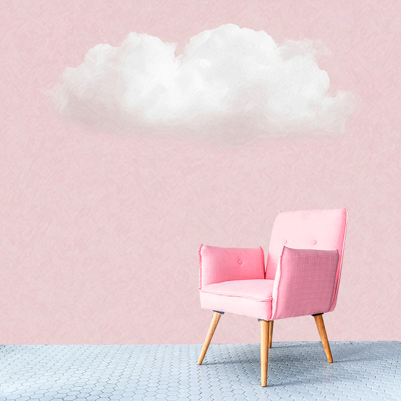 Non-Woven Waterproof Mural Wallpaper Simple Cloud Patterned Wall Decor for Living Room Clearhalo 'Wall Decor' 'Wall Mural' 1173086