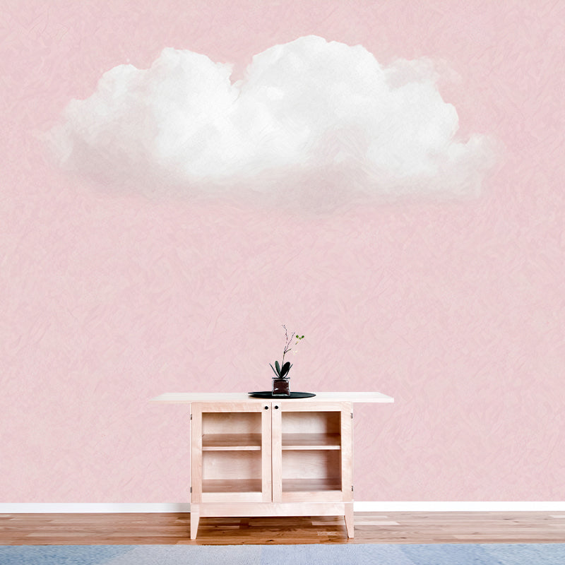 Non-Woven Waterproof Mural Wallpaper Simple Cloud Patterned Wall Decor for Living Room Clearhalo 'Wall Decor' 'Wall Mural' 1173087