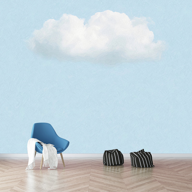 Non-Woven Waterproof Mural Wallpaper Simple Cloud Patterned Wall Decor for Living Room Clearhalo 'Wall Decor' 'Wall Mural' 1173091