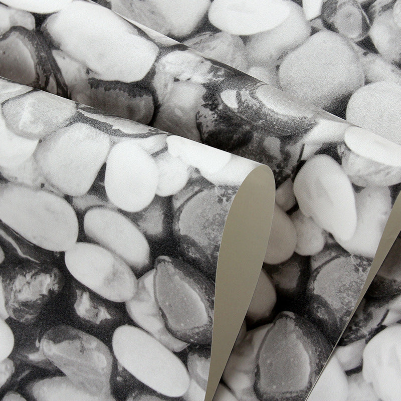 Industrial Cobblestone Wallpaper Dark Color Restaurant Wall Covering, 33' L x 20.5" W Clearhalo 'Industrial wall decor' 'Industrial' 'Wallpaper' Wall Decor' 1173865