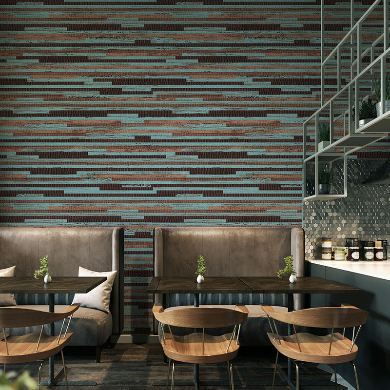 Laminated Wood Look Wallpaper Industrial Unpasted Living Room Wall Art, 33' x 20.5" Clearhalo 'Industrial wall decor' 'Industrial' 'Wallpaper' Wall Decor' 1177995