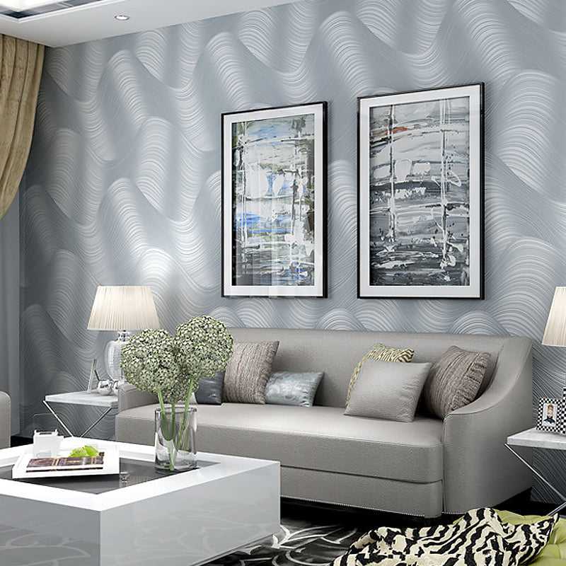Non-Woven Fabric Wallpaper Rippling Abstract Pattern Smooth Wall Covering for Bedroom Clearhalo 'Wall Decor' 'Wallpaper' 1178107
