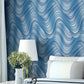 Non-Woven Fabric Wallpaper Rippling Abstract Pattern Smooth Wall Covering for Bedroom Blue Clearhalo 'Wall Decor' 'Wallpaper' 1178110