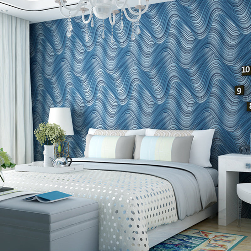 Non-Woven Fabric Wallpaper Rippling Abstract Pattern Smooth Wall Covering for Bedroom Clearhalo 'Wall Decor' 'Wallpaper' 1178111