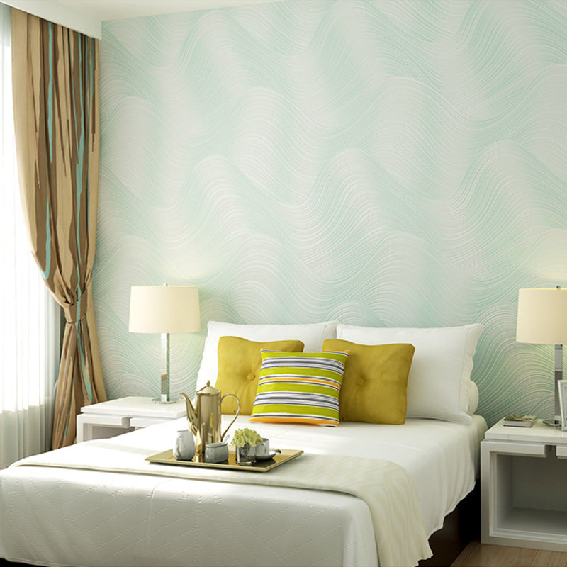 Non-Woven Fabric Wallpaper Rippling Abstract Pattern Smooth Wall Covering for Bedroom Clearhalo 'Wall Decor' 'Wallpaper' 1178115