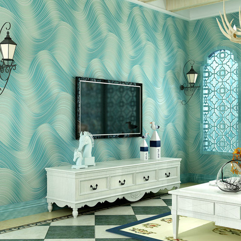 Non-Woven Fabric Wallpaper Rippling Abstract Pattern Smooth Wall Covering for Bedroom Clearhalo 'Wall Decor' 'Wallpaper' 1178119