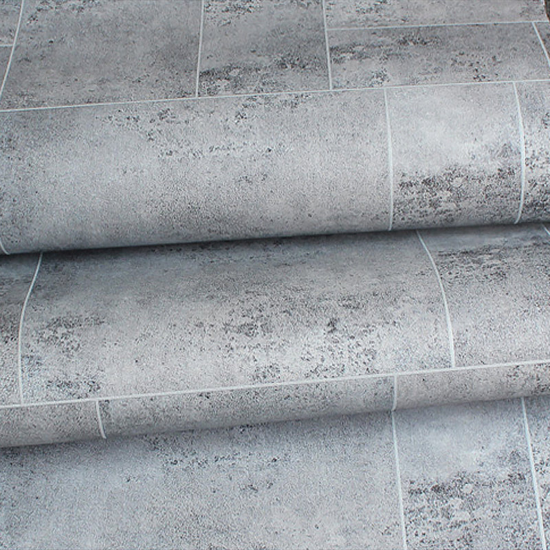 54.2-sq ft Marble Tile Wallpaper Dark Color Non-Woven Fabric Wall Covering, Unpasted Clearhalo 'Modern wall decor' 'Modern' 'Wallpaper' Wall Decor' 1184428