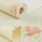 Apricot Flower Wallpaper Roll Country Style 3D Embossed Wall Covering in Soft Color Clearhalo 'Country wall decor' 'Rustic' 'Wallpaper' Wall Decor' 1184447