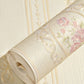 Unpasted Wallpaper Roll Rustic Non-Woven Wall Decor with Stripe and Peony Pattern, 57.1-sq ft Clearhalo 'Country wall decor' 'Rustic' 'Wallpaper' Wall Decor' 1184462