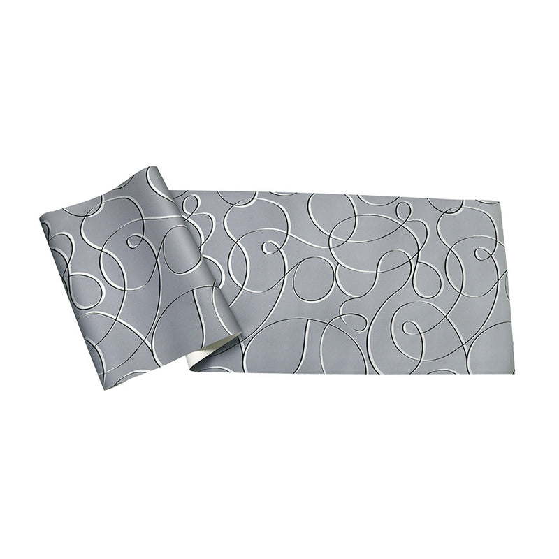 Modernist Swirl Patterned Wallpaper Pastel Color Unpasted Wall Art for Living Room Clearhalo 'Modern wall decor' 'Modern' 'Wallpaper' Wall Decor' 1184531