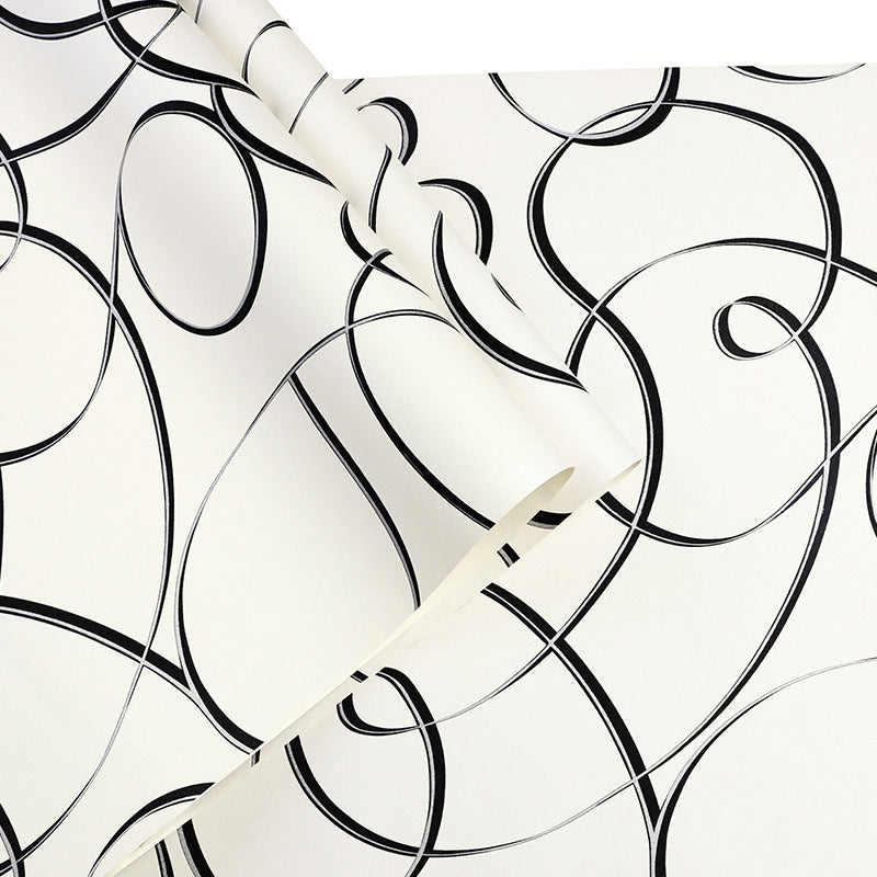 Modernist Swirl Patterned Wallpaper Pastel Color Unpasted Wall Art for Living Room Clearhalo 'Modern wall decor' 'Modern' 'Wallpaper' Wall Decor' 1184534