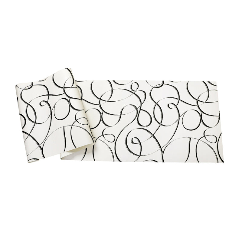 Modernist Swirl Patterned Wallpaper Pastel Color Unpasted Wall Art for Living Room Clearhalo 'Modern wall decor' 'Modern' 'Wallpaper' Wall Decor' 1184535