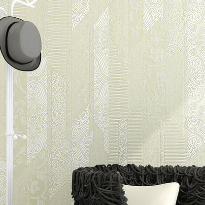 Non-Woven Unpasted Wallpaper Bohemia Abstract Wall Covering for Bedroom Decoration Light Beige Clearhalo 'Wall Decor' 'Wallpaper' 1184578