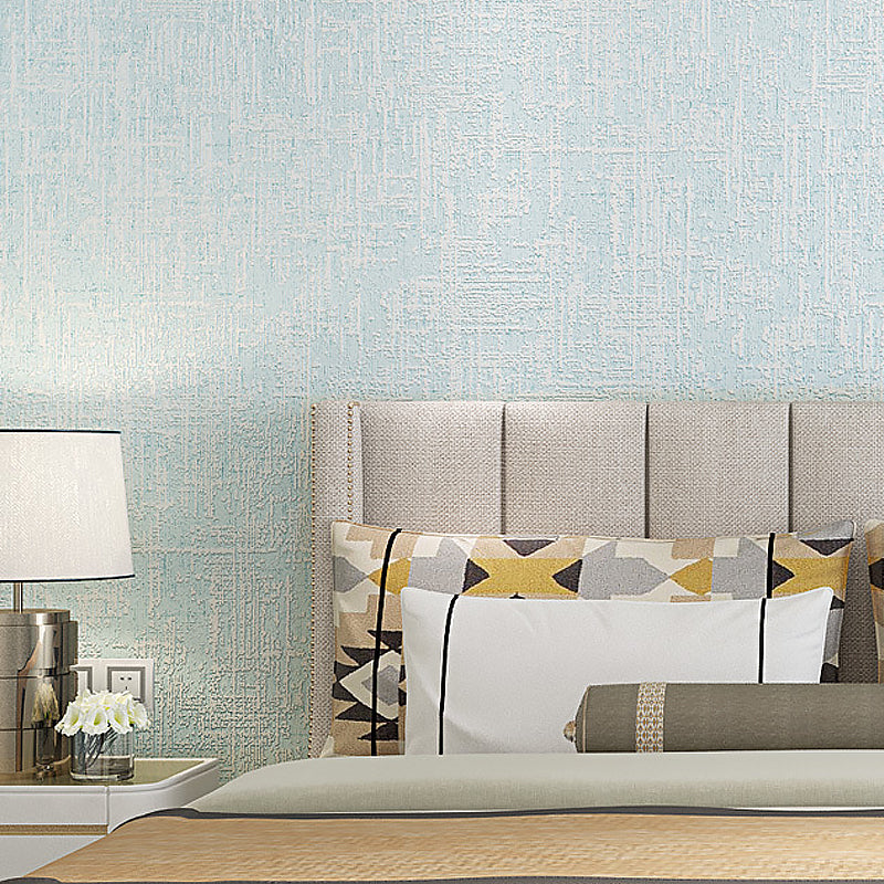 Self-Stick Solid Wallpaper Simplicity Textured Wall Decor with Removable Design, 17.1-sq ft Light Blue Clearhalo 'Modern wall decor' 'Modern' 'Wallpaper' Wall Decor' 1184704